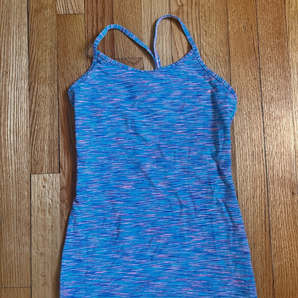 Ivivva by lululemon Blue and Pink Kids tank. Built in sports bra. Size 12 girls
